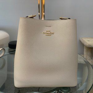 Coach White CrossBody Bucket Bag